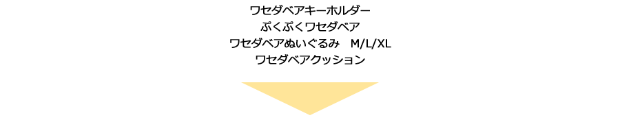 ワセダベアぬいぐるみ5%OFFクーポン対象商品